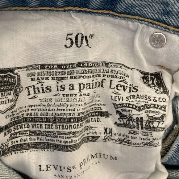 Levi's 501 Button Fly Cut Off Shorts Women's 27 Extreme Distress Bodycon Trashed - Picture 9 of 16